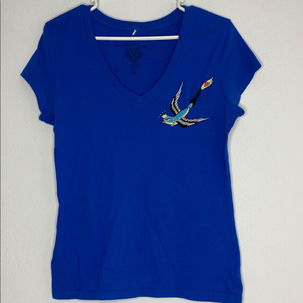 Ed Hardy Crowned Love Bird shirt L